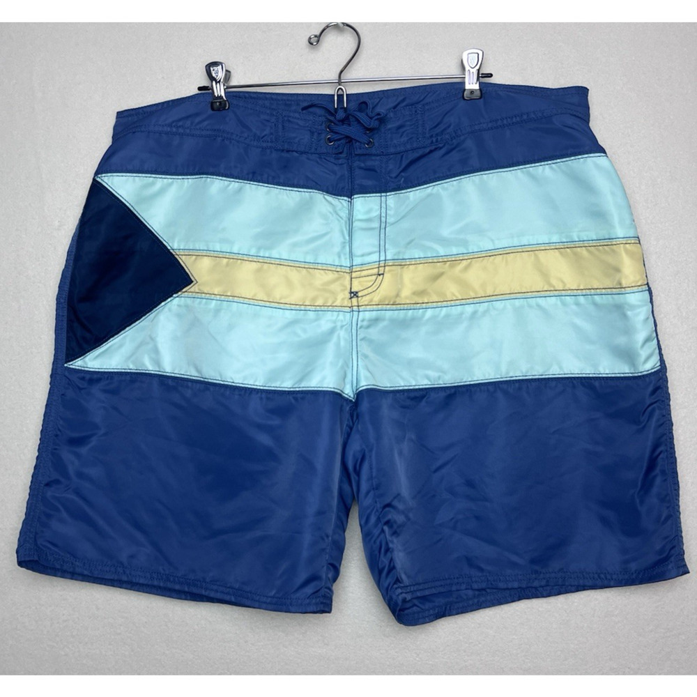 Vineyard Vines Men's Swim Trunks Blue Color Block Size 40 Bathing Suite